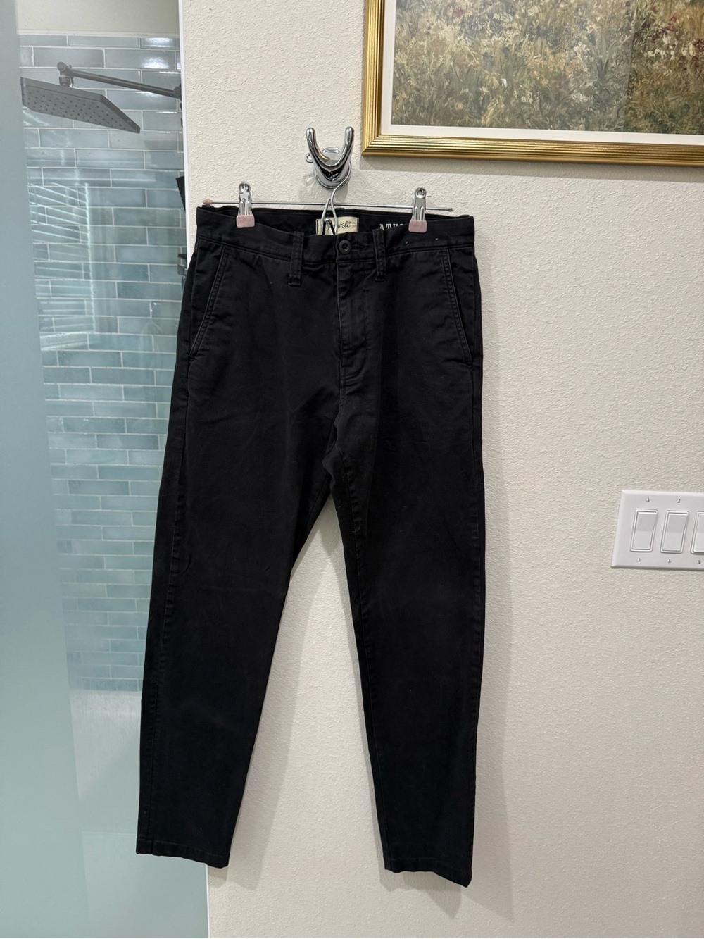 Men's Madewell Athletic Slim Black Chino Pants - 30x32